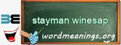 WordMeaning blackboard for stayman winesap